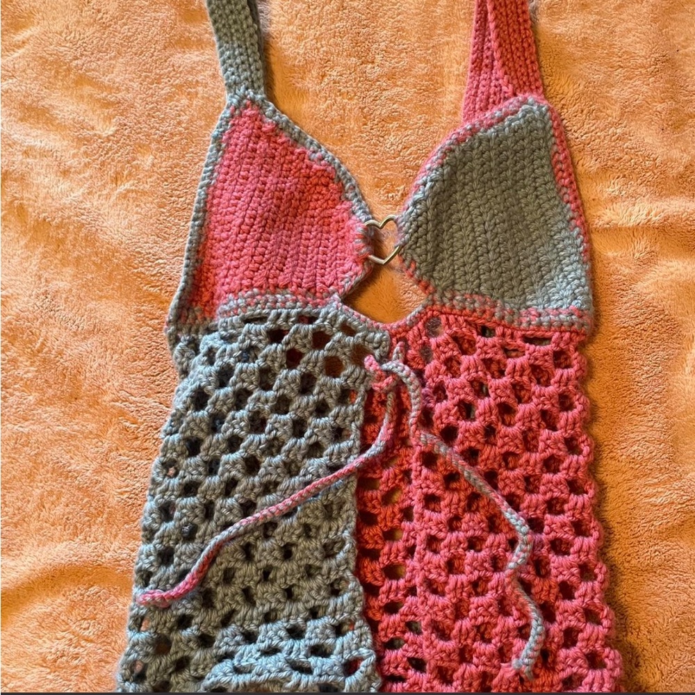 Colorful Crochet Halter Top
